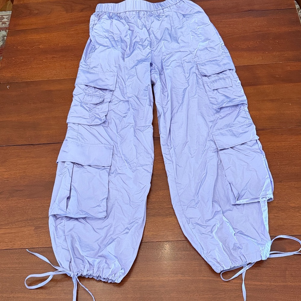Gold Hinge Lilac Cargo Jogger Pants for Women